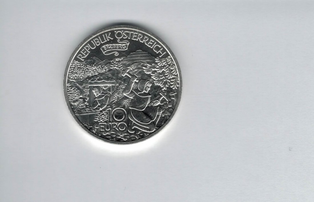  10 Euro 2010 Erzberg silber 925/16g fein Österreich Spittalgold9800 (4971/17   