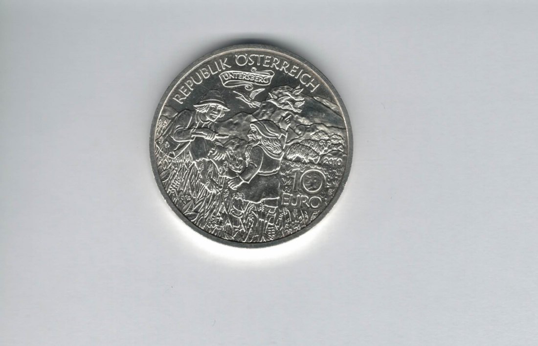  10 Euro 2010 Untersberg Karl der Große silber 925/16g fein Österreich Spittalgold9800 (4971/18   