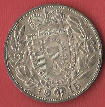  Liechtenstein 2 Kr.1915 prägefrisch Koblenzer Muenzen Studio Münzankauf Koblenz Frank Maurer AL191   