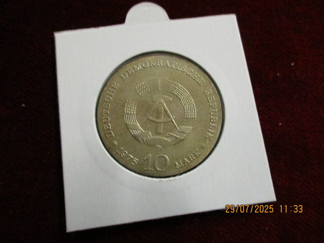  10 Mark DDR 1975 Albert Schweitzer 17g J.1554   