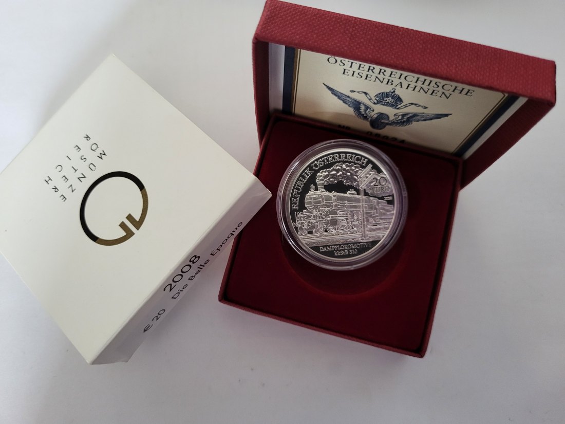  20 Euro 2008 Die Belle Epoque 900/20g silber Österreich Spittalgold9800 (5370   