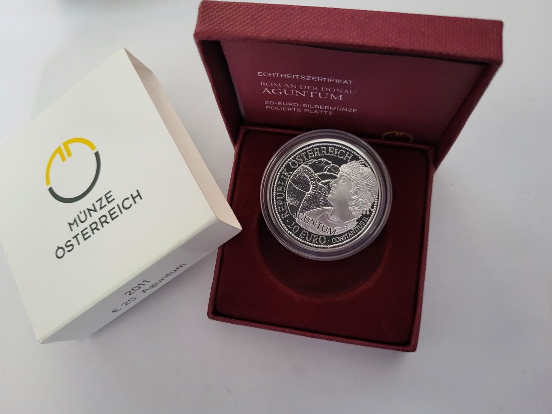  20 Euro 2011 Aguntum 900/20g silber Österreich Spittalgold9800 (5370   