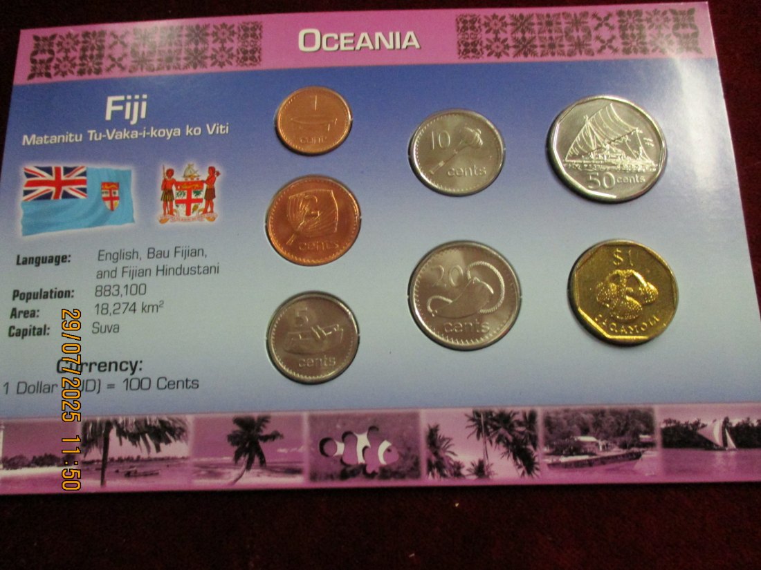  Münzen Fiji siehe Foto Gewicht: 50g/3   