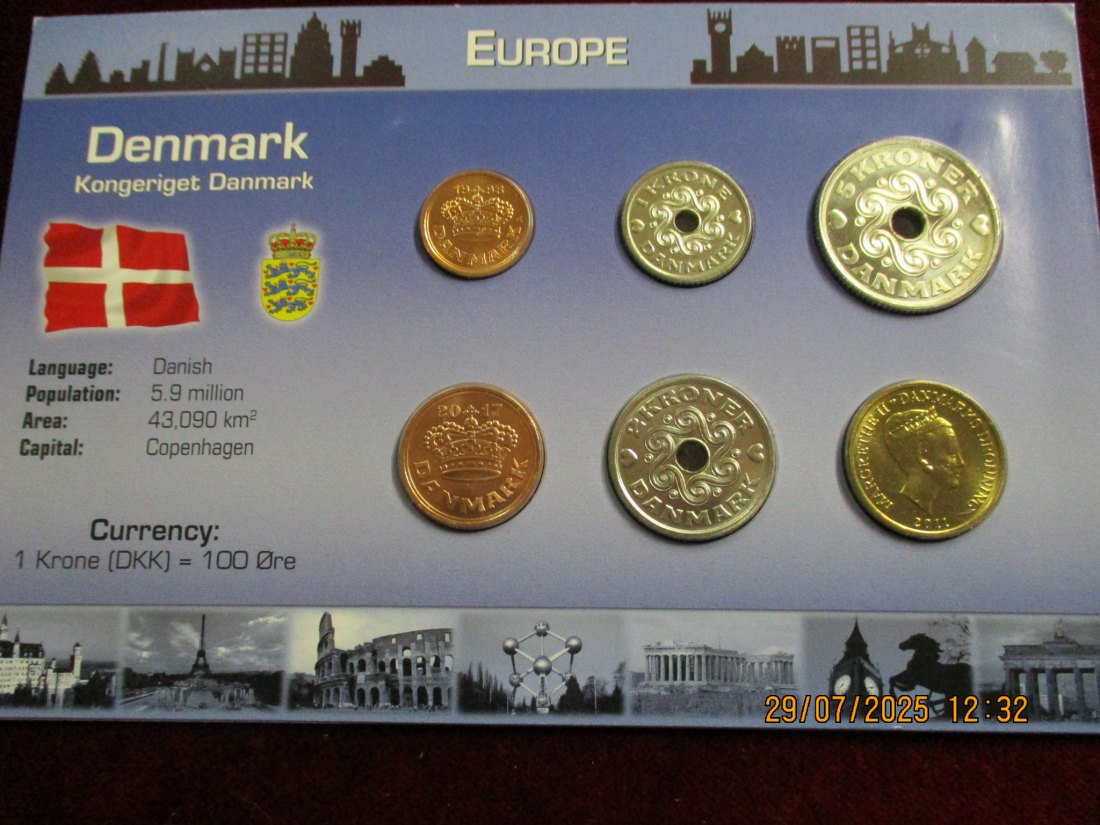  Münzen Danmark siehe Foto Gewicht: 50g/3   