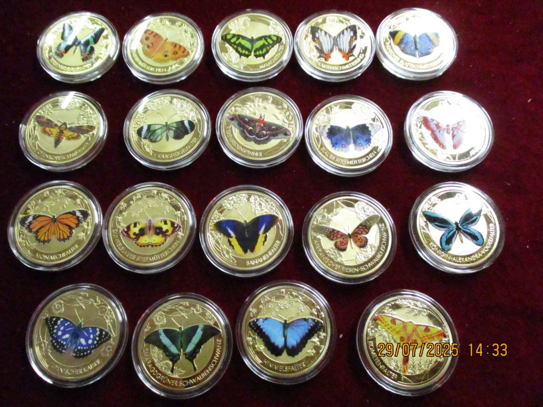  Lot - Sammlung Medaillen Schmetterlinge  Ca 300g  /x2   