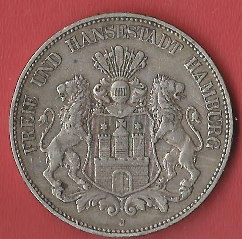  5 Mark Hamburg 1904 Koblenzer Muenzen Studio Münzankauf Koblenz Frank Maurer AL196   