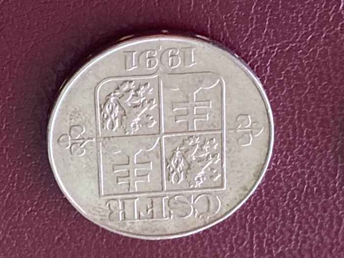  Münze Umlaufmünze Tschechoslowakei 2 Koruny 1991   