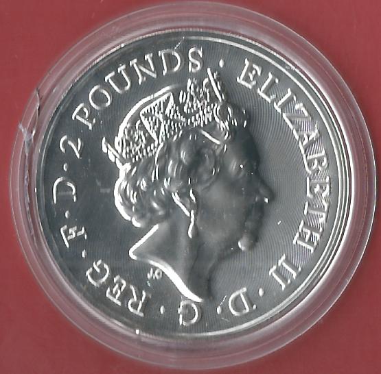  England 2 P. 2018 1 OZ 24 K Gildet Koblenzer Muenzen Studio Münzankauf Koblenz Frank Maurer AL205   