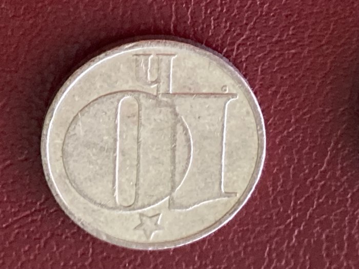 Münze Umlaufmünze Tschechoslowakei 10 Heller 1976