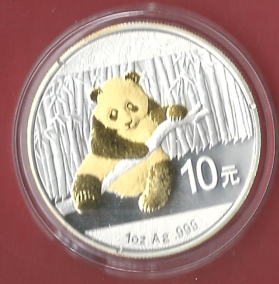  China 10 Yuan 2014 1 OZ 24 K Gildet Koblenzer Muenzen Studio Münzankauf Koblenz Frank Maurer AL207   