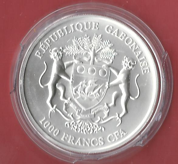  Gabun 1000 F.2018 1 OZ 24 K Gildet Koblenzer Muenzen Studio Münzankauf Koblenz Frank Maurer AL210   