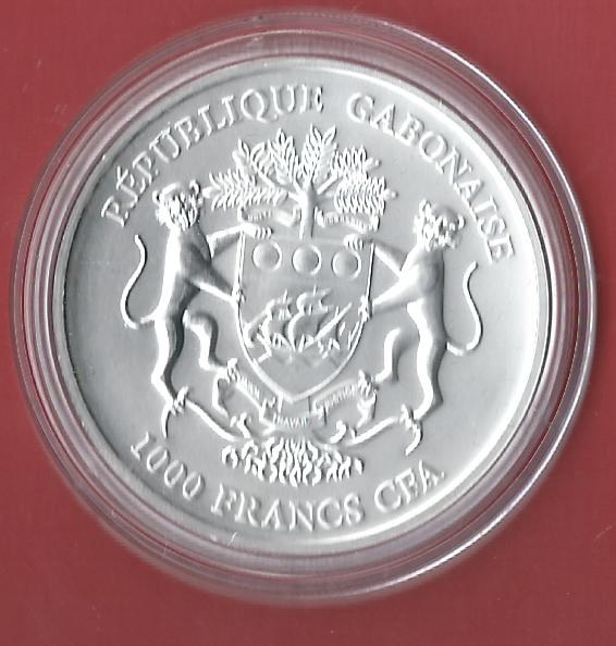  Gabun 1000 F.2013 1 OZ 24 K Gildet Koblenzer Muenzen Studio Münzankauf Koblenz Frank Maurer AL211   
