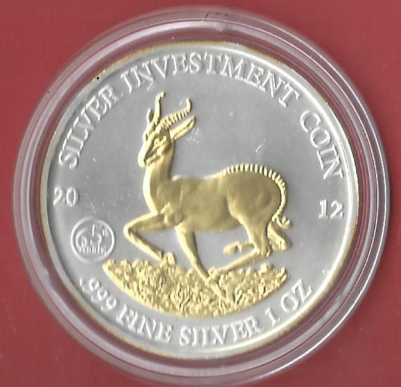  Gabun 1000 F.2012 1 OZ 24 K Gildet Koblenzer Muenzen Studio Münzankauf Koblenz Frank Maurer AL212   