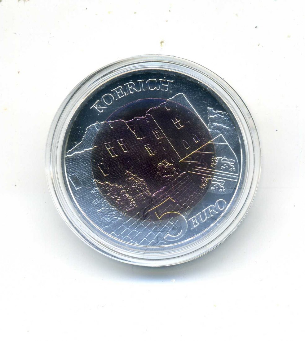 Luxemburg 5 Euro Niob 2018 PP Schloss Koerich in Original Kapsel