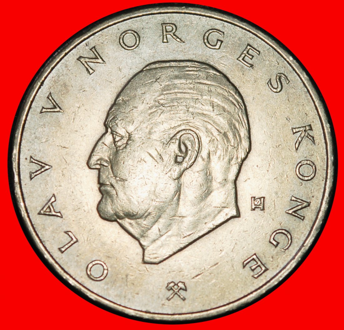  Ⰶ LION (1974-1988): NORWAY ★ 5 CROWNS 1974B! OLAV V (1957-1991) LOW START ★ NO RESERVE!   