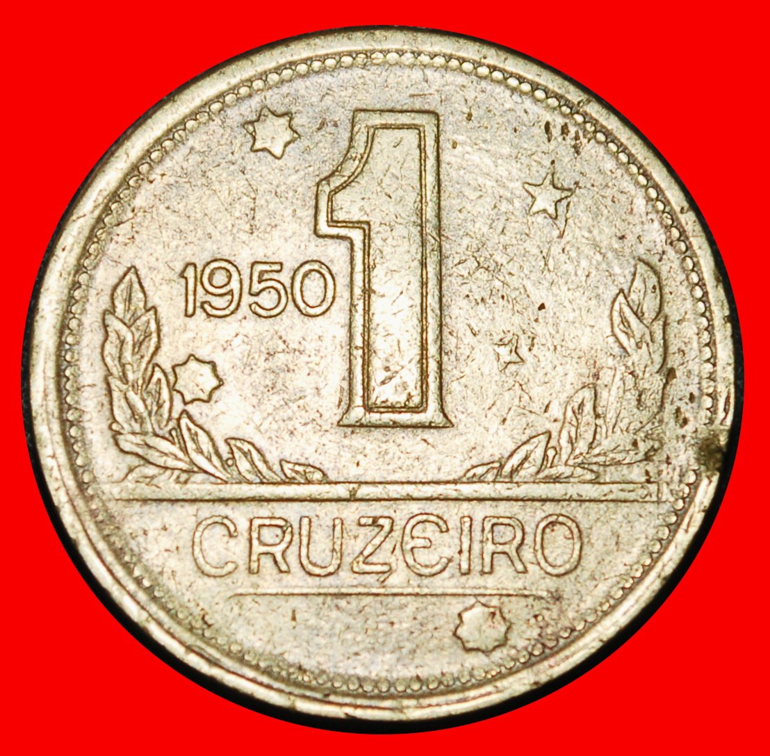 Ⰶ MAP and SOUTHERN CROSS (1942-1956): BRAZIL ★ 1 CRUZEIRO 1950! LOW START ★ NO RESERVE!
