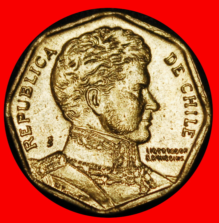  Ⰶ O'HIGGINS (1992-2015): CHILE ★ 5 PESO 1998 STEMPEL I+B! STG STEMPELGLANZ!★OHNE VORBEHALT!   