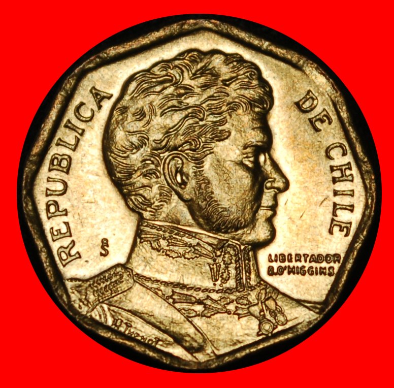  Ⰶ O'HIGGINS (1992-2015): CHILE ★ 5 PESO 2008 STEMPEL I+D! STG STEMPELGLANZ! ★OHNE VORBEHALT!   