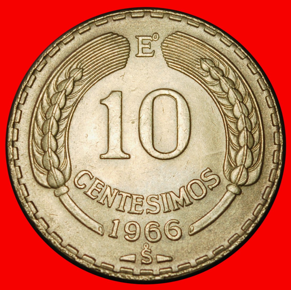Ⰶ KONDOR (1960-1970): CHILE ★ 10 CENTESIMO 1966 VZGL STEMPELGLANZ! ★OHNE VORBEHALT!