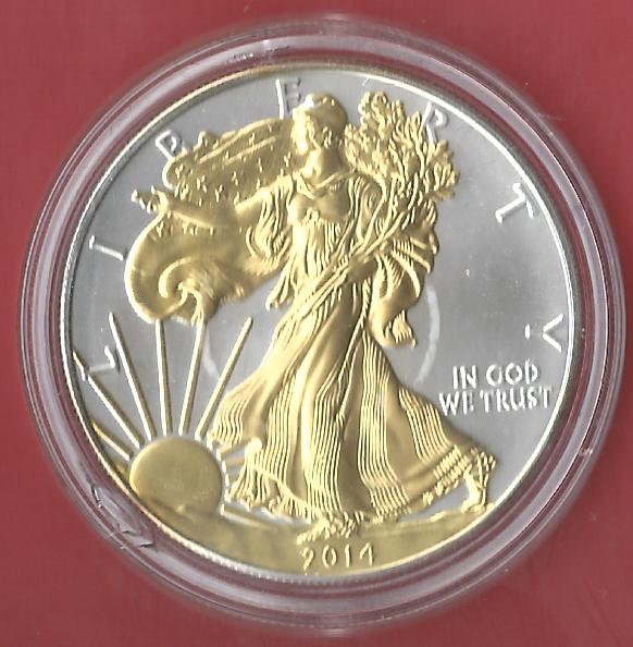  USA 1D.2014 1 OZ 24 K Gildet Koblenzer Muenzen Studio Münzankauf Koblenz Frank Maurer AL217   