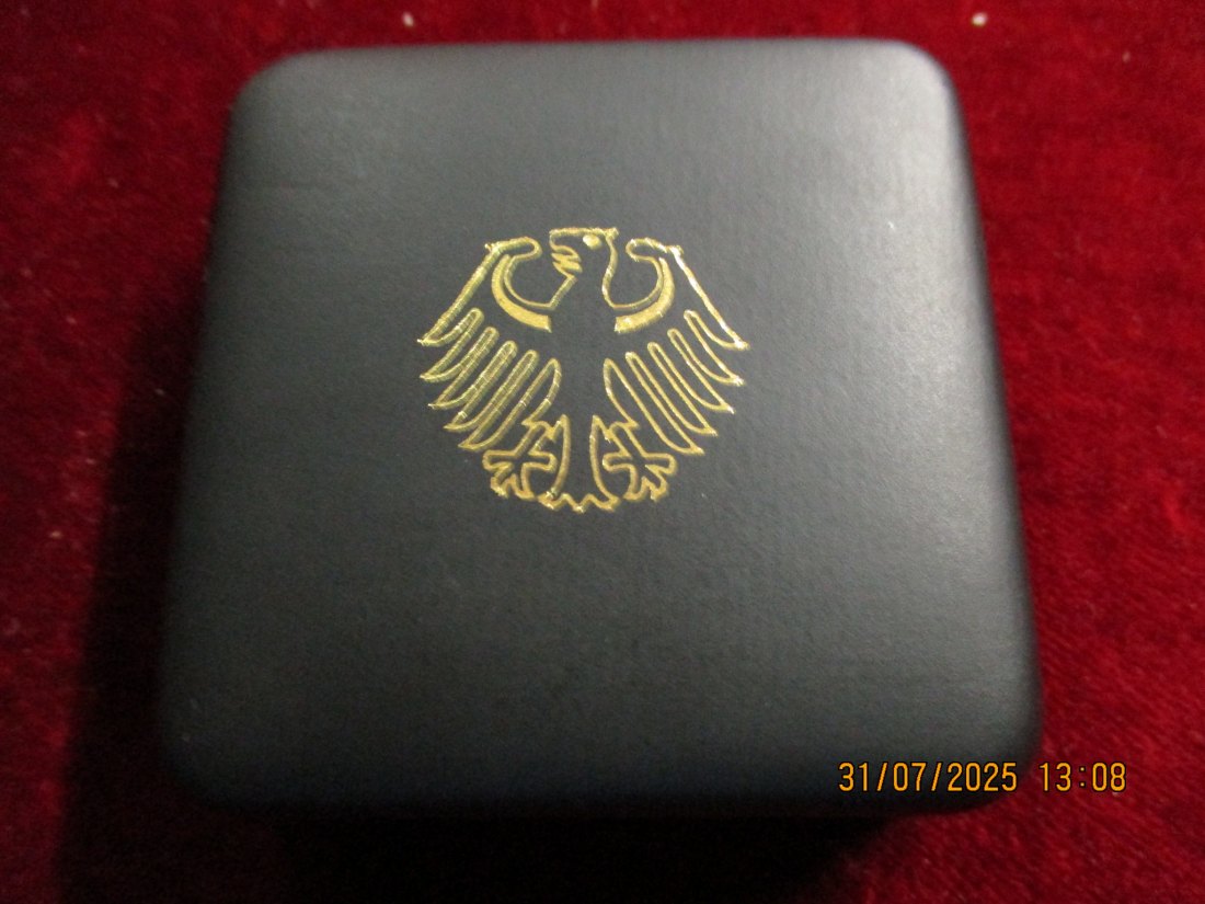  Münz-Etui für 100 € Euro Gold BRD mit Zertifikat und Kapsel 2004 Bamberg 54g   
