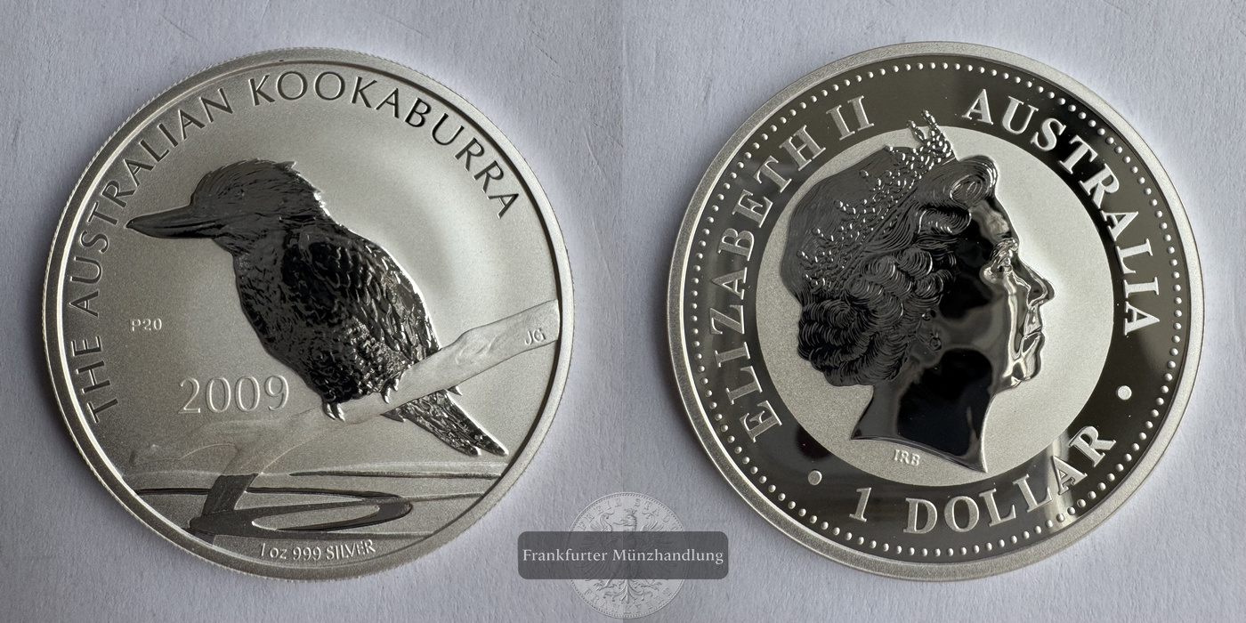  Australien 1 Dollar 2009 Kookaburra FM-Frankfurt KM#1294 Feinsilber: 31,1g   