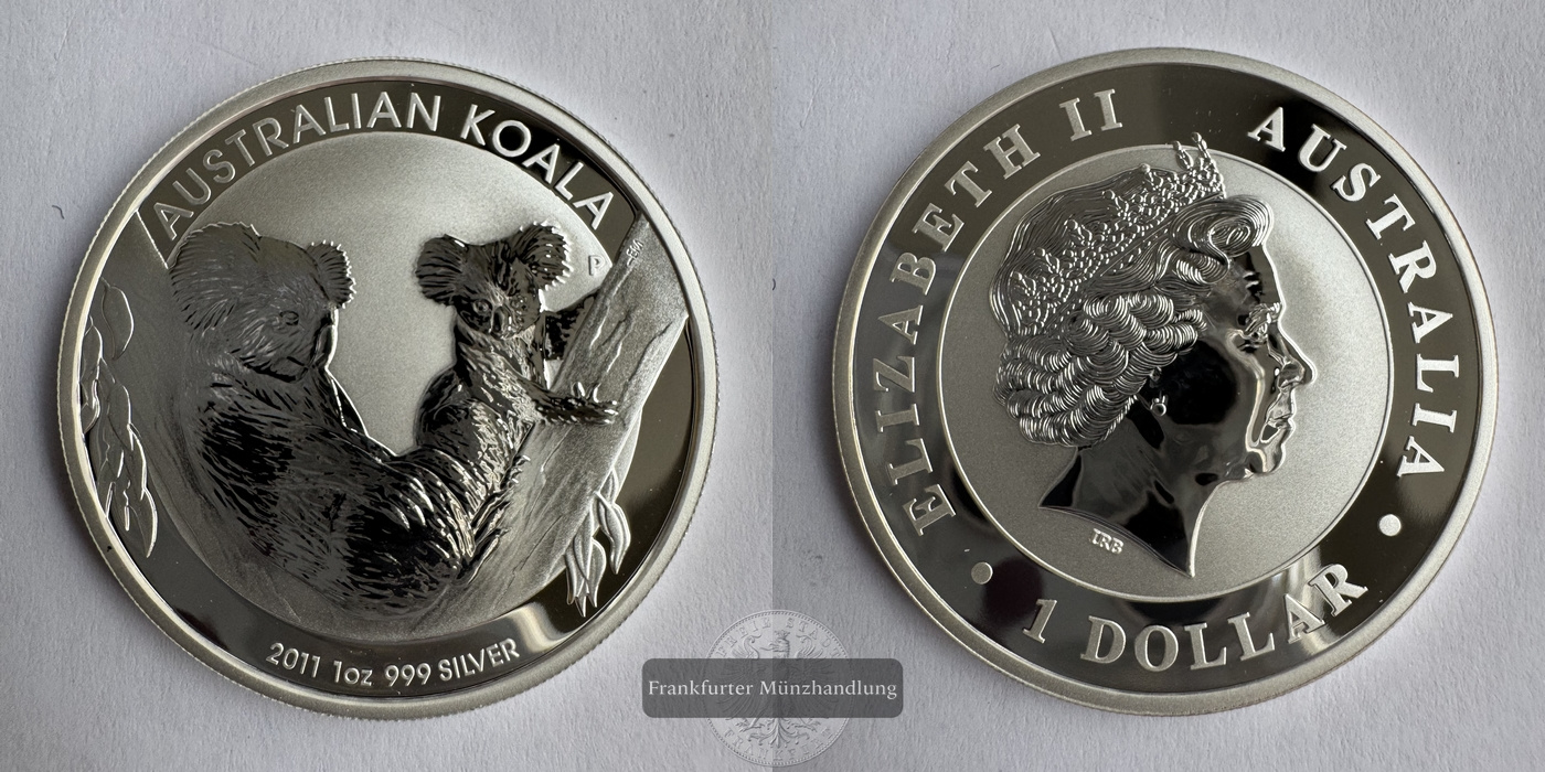  Australien 1 Dollar 2011 Koala  FM-Frankfurt KM#1689 Feinsilber: 31,1g   
