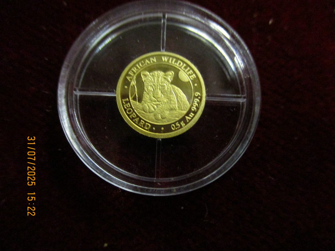  Anlagegold Somalia 2025 - 999,9er Gold 0,5 Gramm   