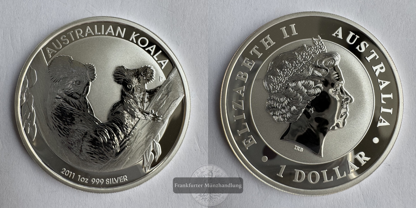  Australien 1 Dollar 2011 Koala  FM-Frankfurt KM#1689 Feinsilber: 31,1g   