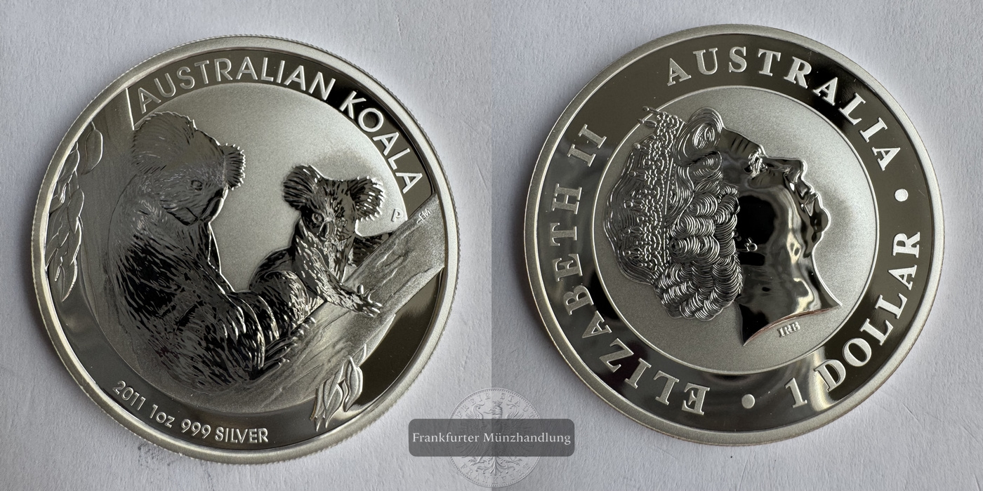 Australien 1 Dollar 2011 Koala  FM-Frankfurt KM#1689 Feinsilber: 31,1g   