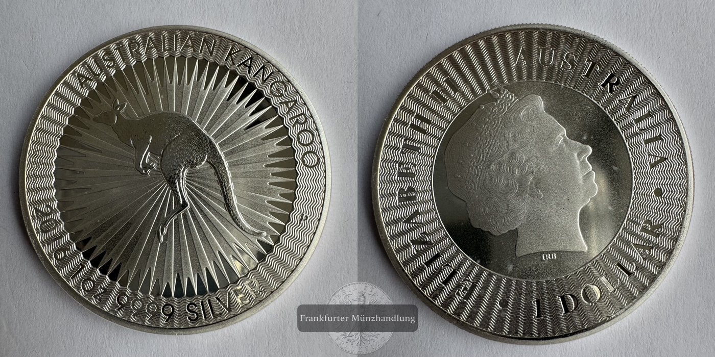  Australien 1 Dollar Australisches Kangaroo  2016  FM-Frankfurt  Feingewicht: 31,1g   