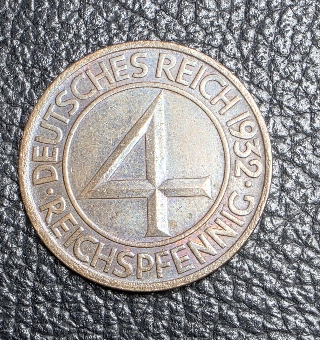  4 Reichspfennig 1932 A Jaeger 315 XXL Bilder Erhaltung   