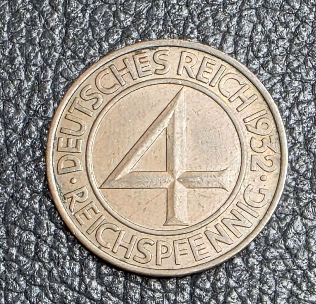  4 Reichspfennig 1932 F Jaeger 315 XXL Bilder Erhaltung   