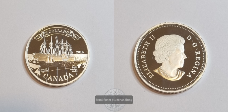  Kanada 1 Dollar 2016 150. Jahrestag Transatlantikkabel FM-Frankfurt Feinsilber: 23,15g   