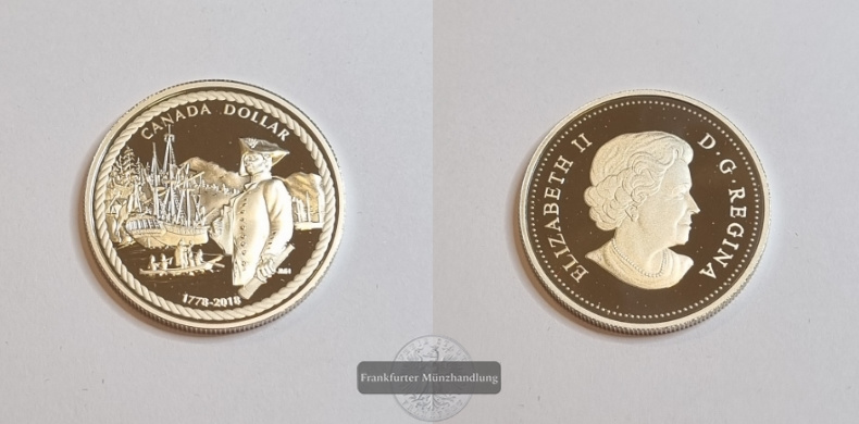  Kanada 1 Dollar 2018 Cook FM-Frankfurt Feinsilber: 23,15g   