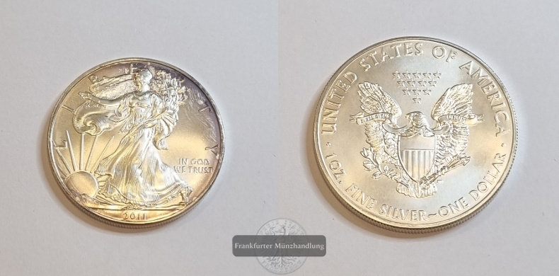  USA 1 Dollar 2011 American Eagle  FM-Frankfurt Feinsilber: 31,1g   