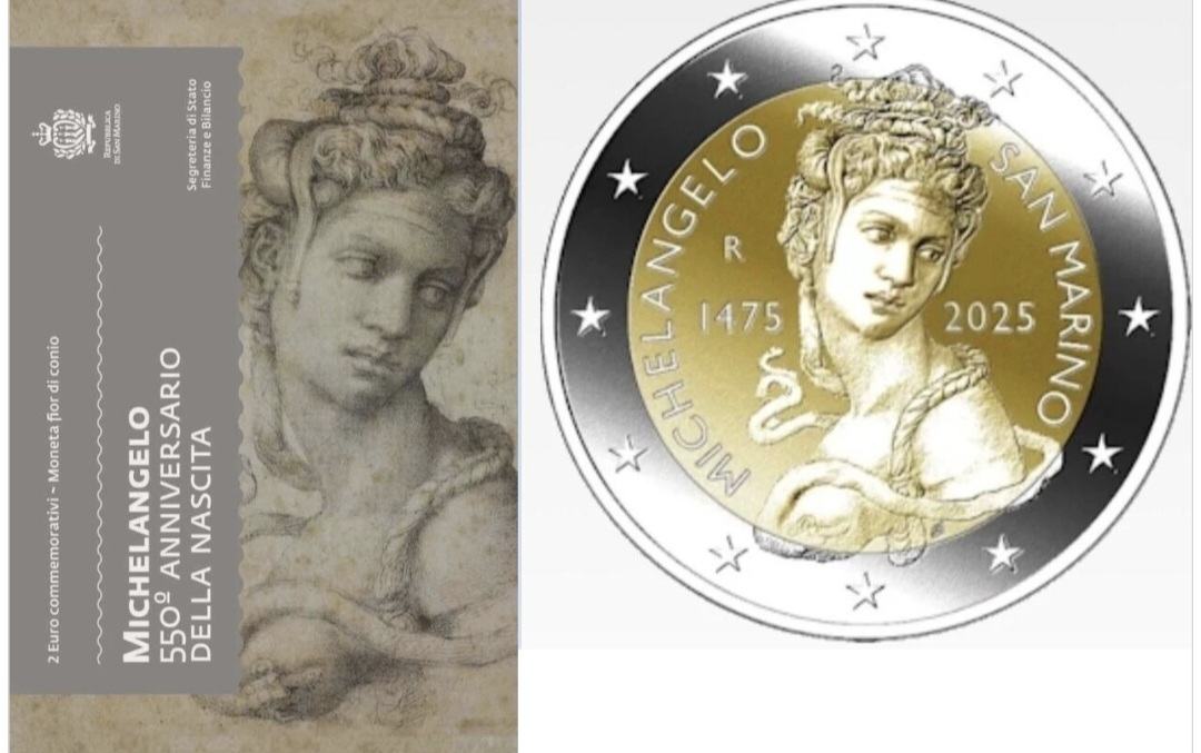  San Marino 2 Euro 2025 Michelangelo   