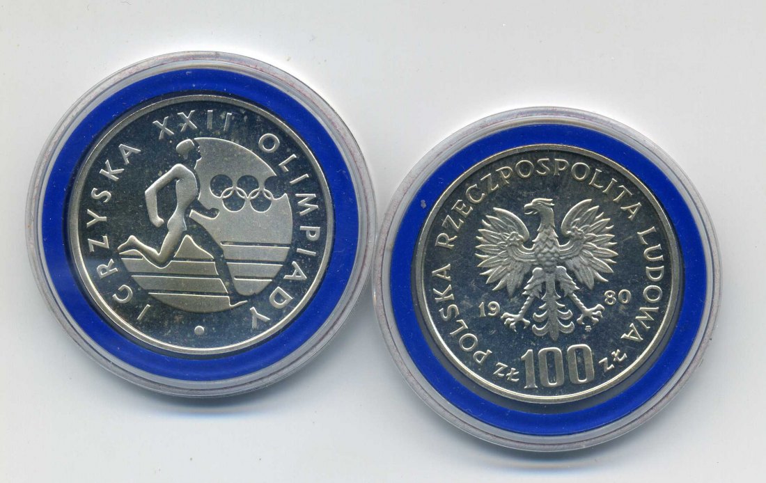  100 Zloty 1980 PP Olympia   