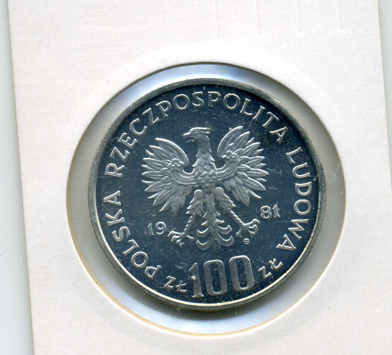  100 Zloty 1981 PP Wildpferd Probe   