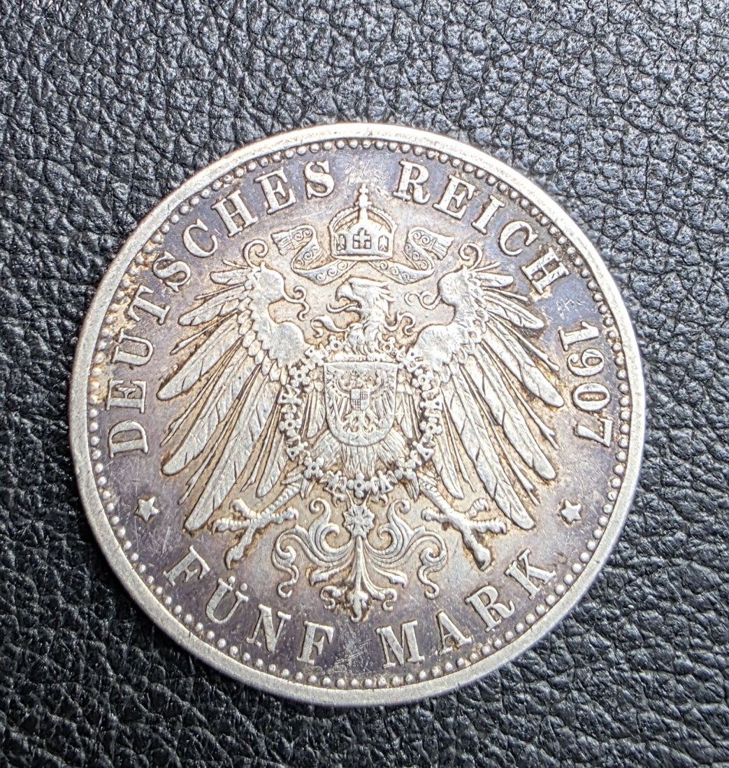  5 Mark Baden 1907 auf dem Tod Friedrich I XXL Bilder   