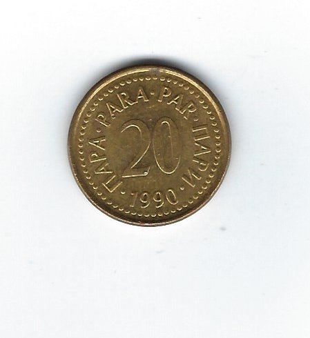  Jugoslawien 20 Para 1990   
