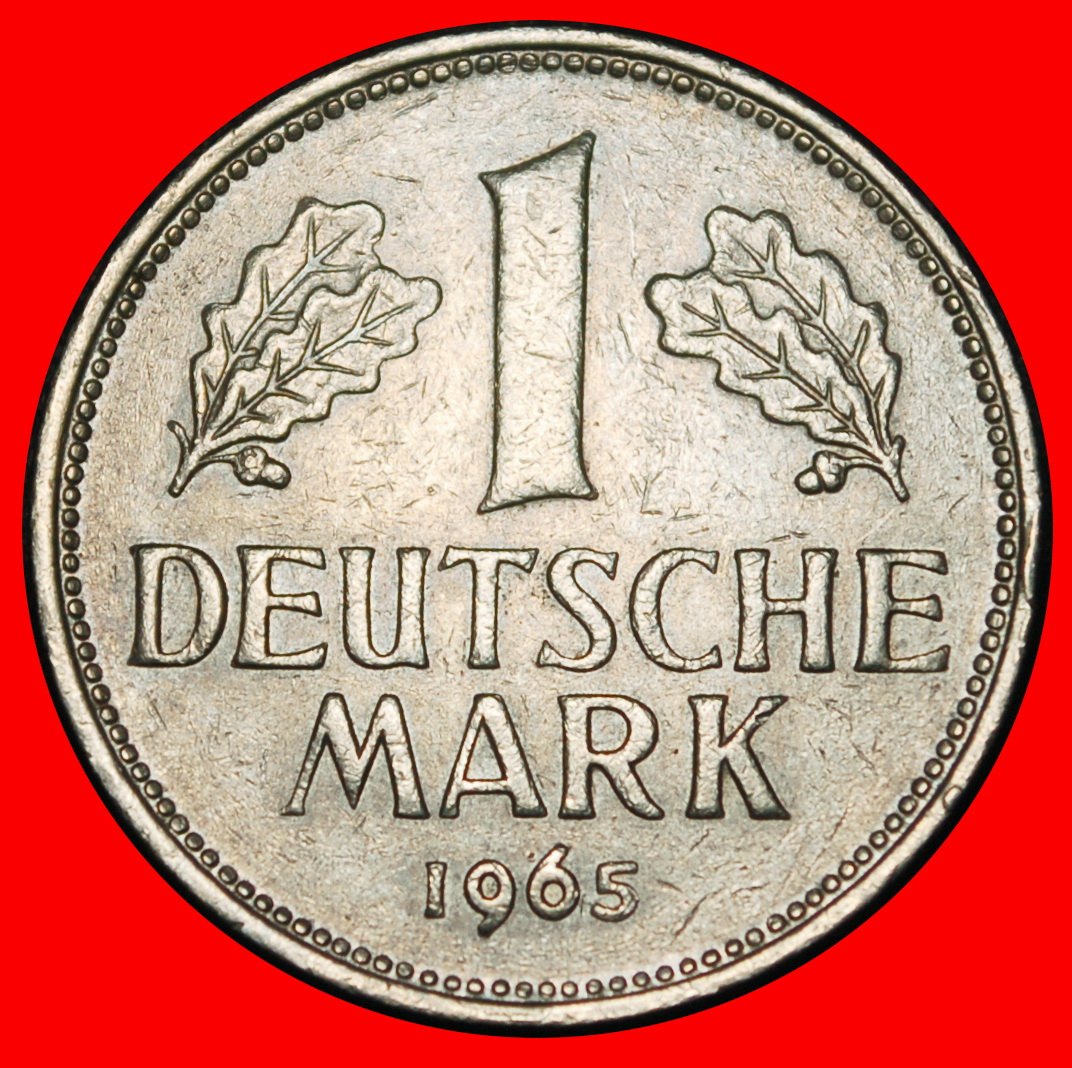  Ⰶ NOT COMMUNIST (1950-2001): GERMANY★1 MARK 1965G BADEN-WUERTTEMBERG! I+A+r1★LOW START ★ NO RESERVE!   