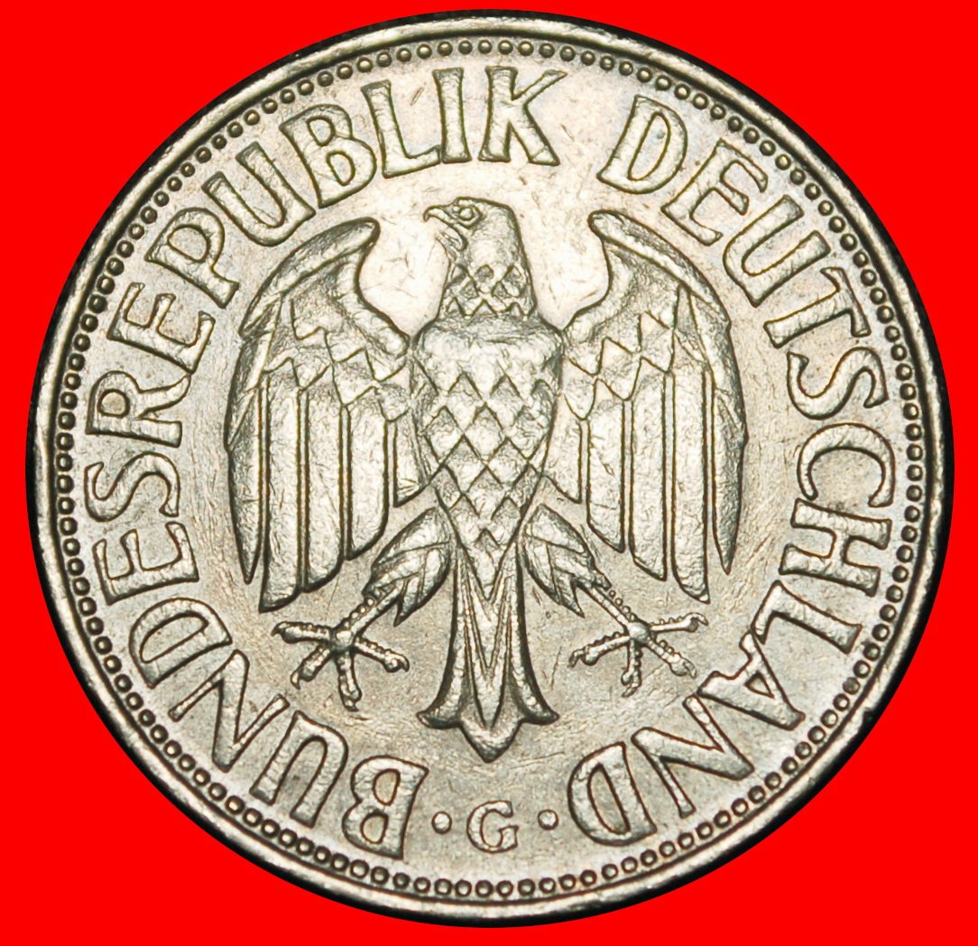  Ⰶ NOT COMMUNIST (1950-2001): GERMANY★1 MARK 1965G BADEN-WUERTTEMBERG! I+A+r1★LOW START ★ NO RESERVE!   