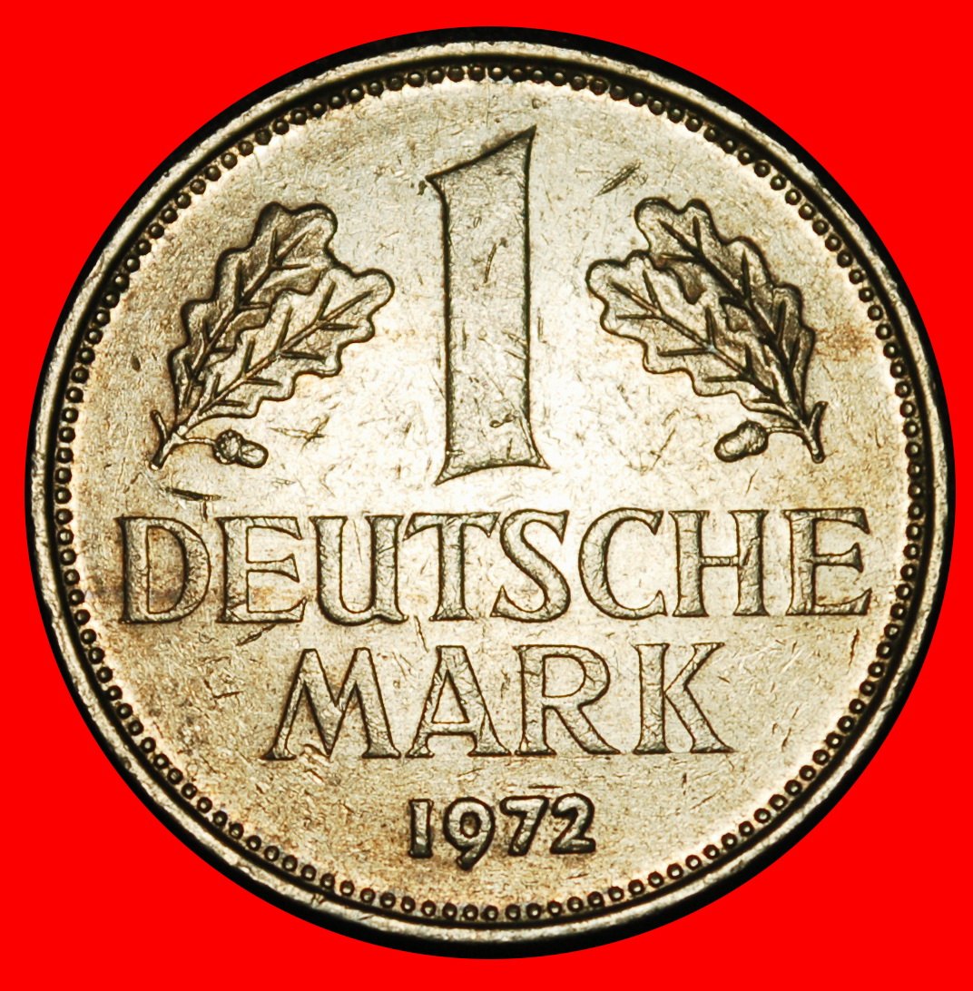  Ⰶ NOT COMMUNIST (1950-2001):GERMANY★1 MARK 1972G BADEN-WUERTTEMBERG★II1+B+r1★LOW START ★ NO RESERVE!   