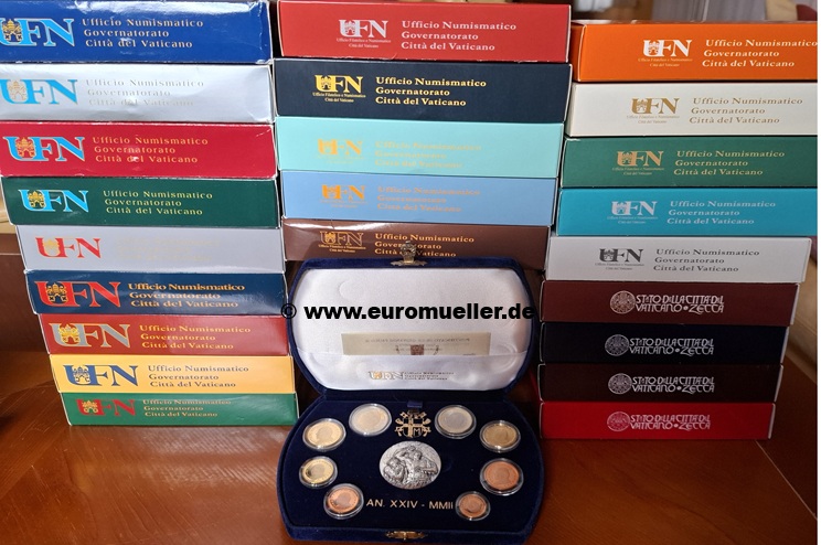Vatikan Komplettsammlung 23x KMS 2002-2024...PP   