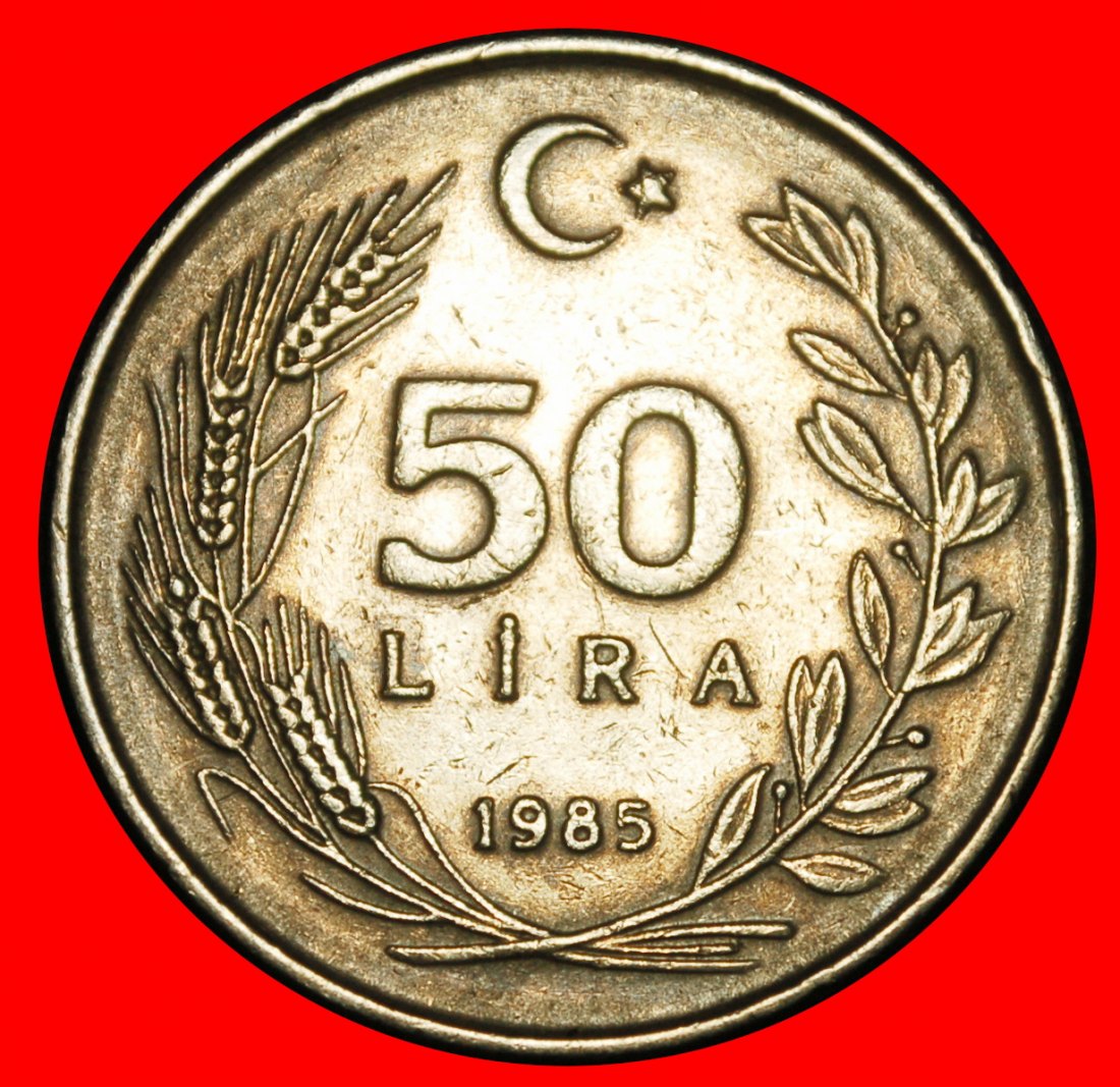  Ⰶ ATATURK (1923-1938): TURKEY ★ 50 LIRAS 1985 TYPE 1984-1987 ERROR! LOW START! ★ NO RESERVE!   