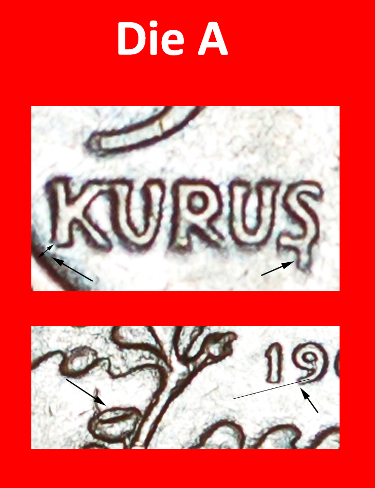  Ⰶ OAK (1958-1974): TURKEY ★ 5 KURUSHES 1964! ERROR! DISCOVERY COIN!  LOW START! ★ NO RESERVE!   