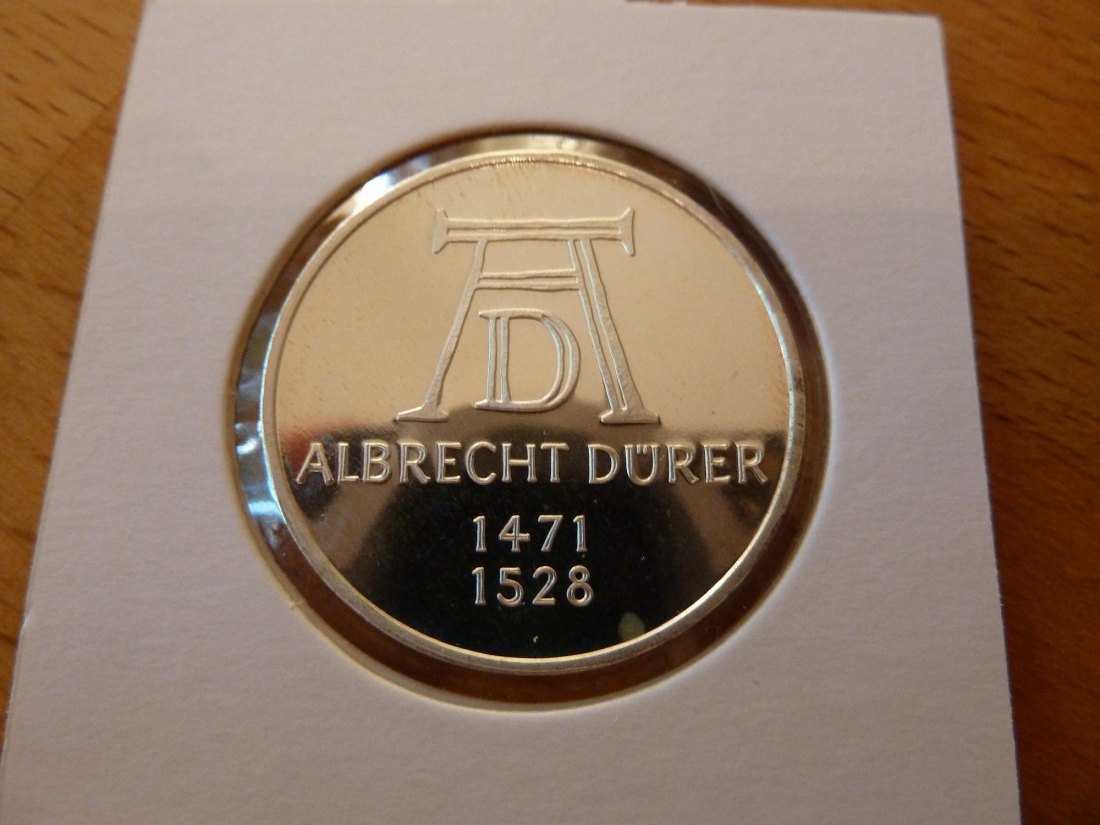  BRD 5 DM 1971 -D- Albrecht Dürer PP Silber Max. 200.000 Ex. Jaeger 410.   