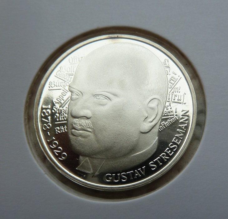  BRD 5 DM 1978 -D- Gustav Stresemann PP Silber Max. 259.120 Ex Jaeger 422.   