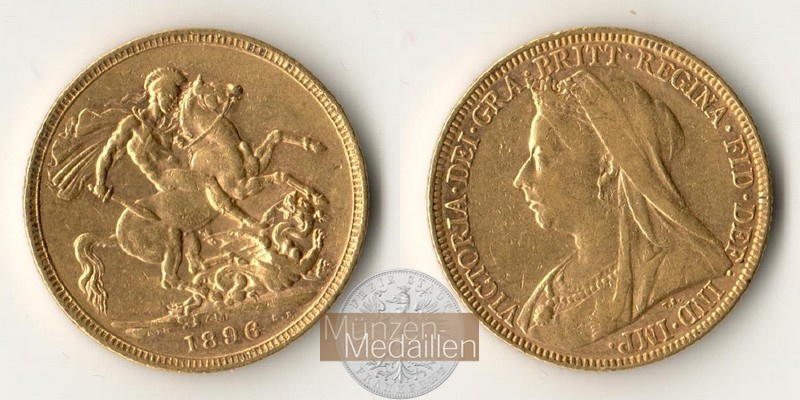 Grossbritannien MM-Frankfurt  Feingewicht: 7,32g Sovereign 1896 